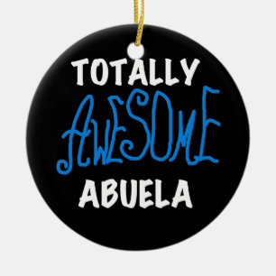 Total fantastische Abuela blaue T-Shirts und Keramik Ornament