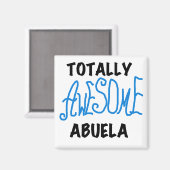 Total fantastische Abuela blaue T-Shirts und Magnet (Vorderseite/Rückseite)