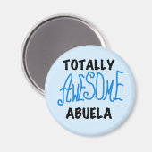 Total fantastische Abuela blaue T-Shirts und Magnet (Vorderseite/Rückseite)