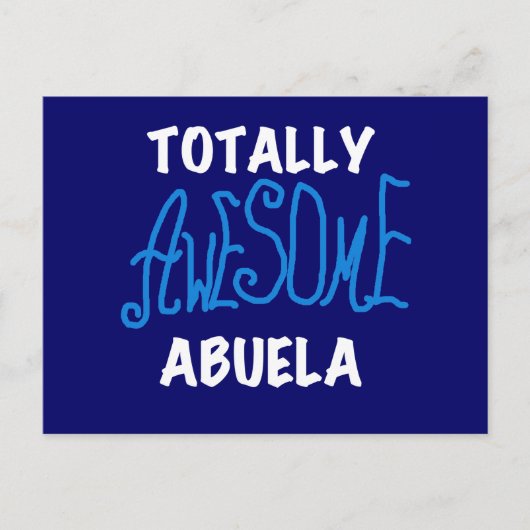 Total fantastische Abuela blaue T-Shirts und Postkarte (Vorderseite)