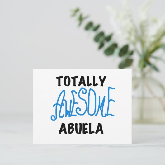 Total fantastische Abuela blaue T-Shirts und Postkarte (Stehend Vorderseite)