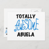 Total fantastische Abuela blaue T-Shirts und Postkarte (Vorne/Hinten)