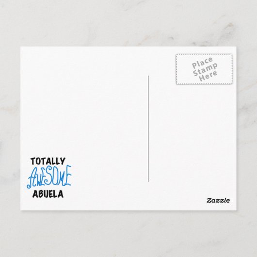 Total fantastische Abuela blaue T-Shirts und Postkarte (Rückseite)