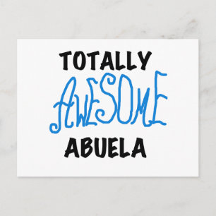 Total fantastische Abuela blaue T-Shirts und Postkarte