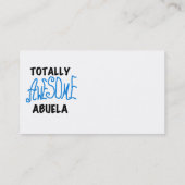 Total fantastische Abuela blaue T-Shirts und Visitenkarte (Rückseite)