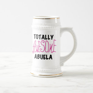 Total fantastische Abuela rosa T-Shirts und Bierglas