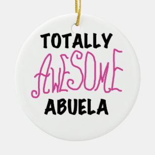 Total fantastische Abuela rosa T-Shirts und Keramikornament