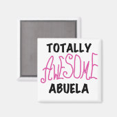 Total fantastische Abuela rosa T-Shirts und Magnet (Vorderseite/Rückseite)