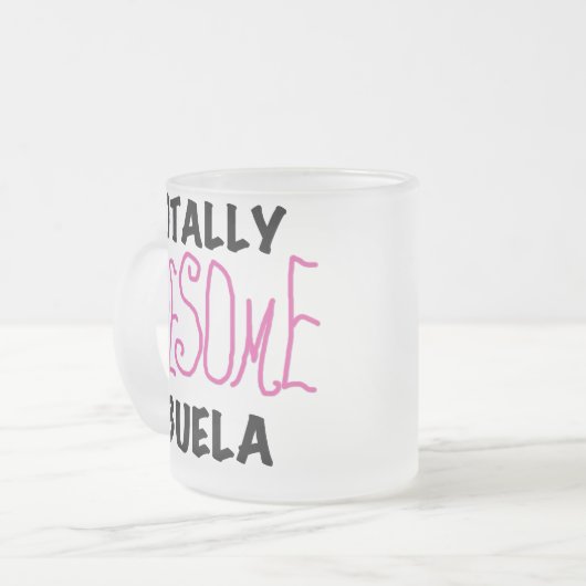Total fantastische Abuela rosa T-Shirts und Mattglastasse (Vorderseite Links)