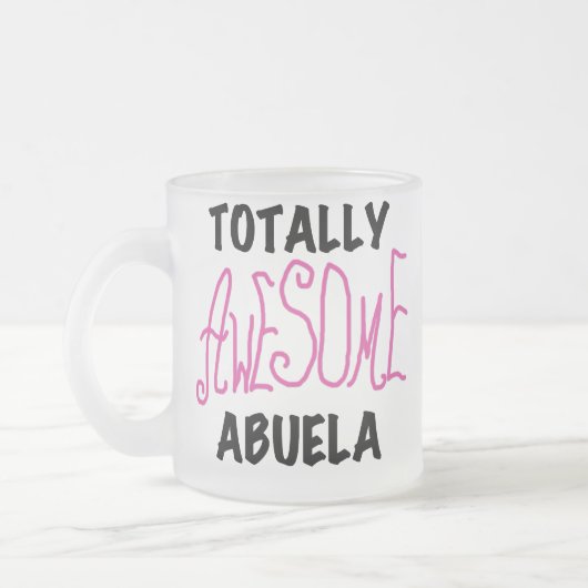Total fantastische Abuela rosa T-Shirts und Mattglastasse (Links)