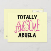 Total fantastische Abuela rosa T-Shirts und Postkarte (Vorne/Hinten)