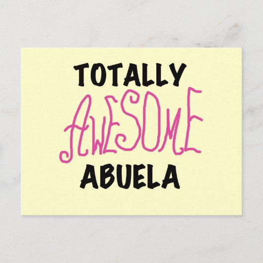 Total fantastische Abuela rosa T-Shirts und Postkarte (Vorderseite)