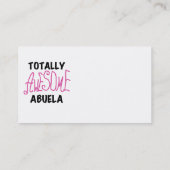 Total fantastische Abuela rosa T-Shirts und Visitenkarte (Rückseite)