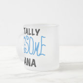 Total fantastische blaue T - Shirts und Geschenke Mattglastasse (Vorderseite Links)