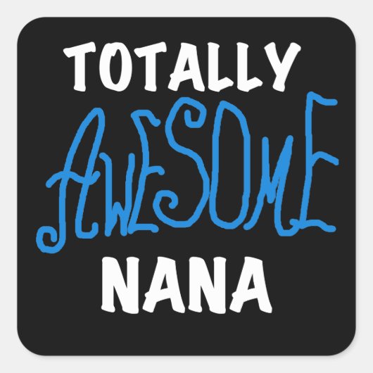 Total fantastische blaue T - Shirts und Geschenke Quadratischer Aufkleber (Vorderseite)