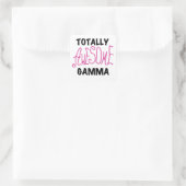Total fantastische Gamma-Rosa-T-Shirts und Quadratischer Aufkleber (Tasche)