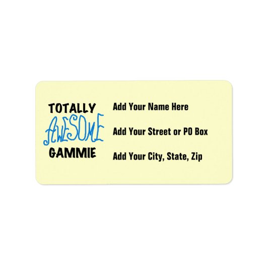 Total fantastische Gammie blaue T-Shirts und Adressaufkleber (Vorne)