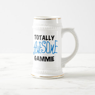 Total fantastische Gammie blaue T-Shirts und Bierglas