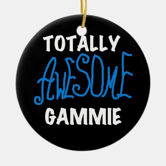 Total fantastische Gammie blaue T - Shirts und Keramikornament (Vorne)