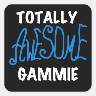 Total fantastische Gammie blaue T - Shirts und Quadratischer Aufkleber