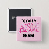 Total fantastische Gramm-Rosa-T-Shirts und Button (Vorne & Hinten)