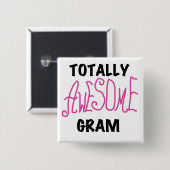 Total fantastische Gramm-Rosa-T-Shirts und Button (Vorne & Hinten)