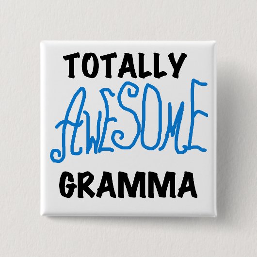 Total fantastische Gramma blaue T-Shirts Geschenke Button (Vorderseite)