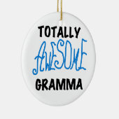 Total fantastische Gramma blaue T-Shirts Geschenke Keramik Ornament (Rechts)