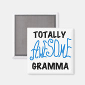 Total fantastische Gramma blaue T-Shirts Geschenke Magnet (Vorderseite/Rückseite)