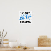 Total fantastische Gramma blaue T-Shirts Geschenke Poster (Küche)