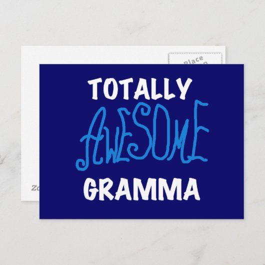 Total fantastische Gramma blaue T - Shirts und Postkarte (Vorne/Hinten)