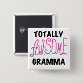 Total fantastische Gramma rosa T-Shirts Geschenke Button (Vorne & Hinten)