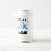 Total fantastische Grammie blaue T - Bierglas (Vorderseite Links)