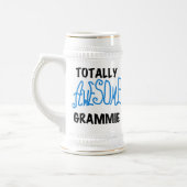 Total fantastische Grammie blaue T - Bierglas (Links)