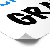 Total fantastische Grammie blaue T - Poster (Ecke)