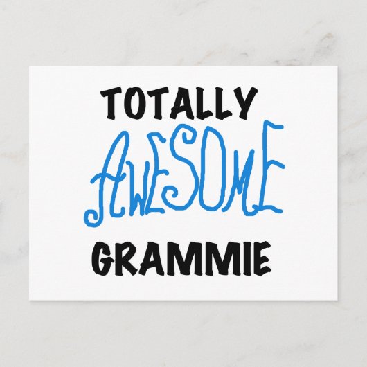Total fantastische Grammie blaue T - Postkarte (Vorderseite)