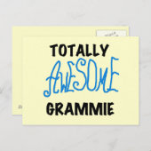 Total fantastische Grammie blaue T - Postkarte (Vorne/Hinten)
