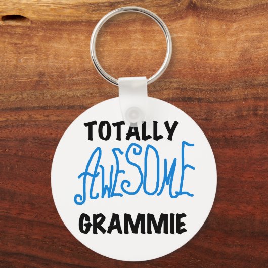 Total fantastische Grammie blaue T - Schlüsselanhänger (Vorderseite)