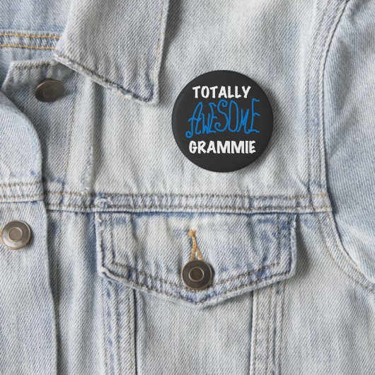 Total fantastische Grammie blaue T-Shirts Button (Beispiel)