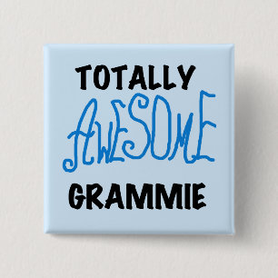 Total fantastische Grammie blaue T-Shirts Geschenk Button