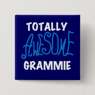 Total fantastische Grammie blaue T-Shirts Geschenk Button