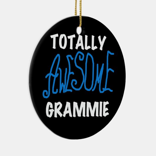 Total fantastische Grammie blaue T-Shirts Keramikornament (Rechts)