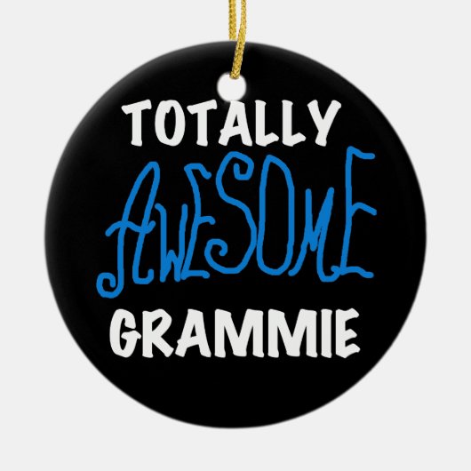Total fantastische Grammie blaue T-Shirts Keramikornament (Vorne)