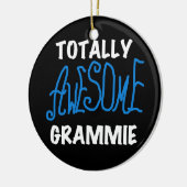 Total fantastische Grammie blaue T-Shirts Keramikornament (Links)