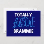 Total fantastische Grammie blaue T-Shirts Postkarte (Vorne/Hinten)