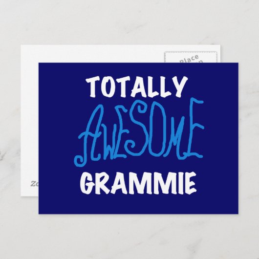 Total fantastische Grammie blaue T-Shirts Postkarte (Vorne/Hinten)