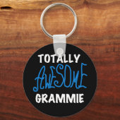 Total fantastische Grammie blaue T-Shirts Schlüsselanhänger (Vorderseite)