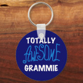 Total fantastische Grammie blaue T-Shirts Schlüsselanhänger (Vorderseite)