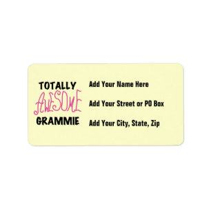 Total fantastische Grammie rosa T - Adressaufkleber