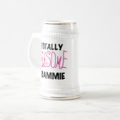 Total fantastische Grammie rosa T - Bierglas (Vorderseite Links)